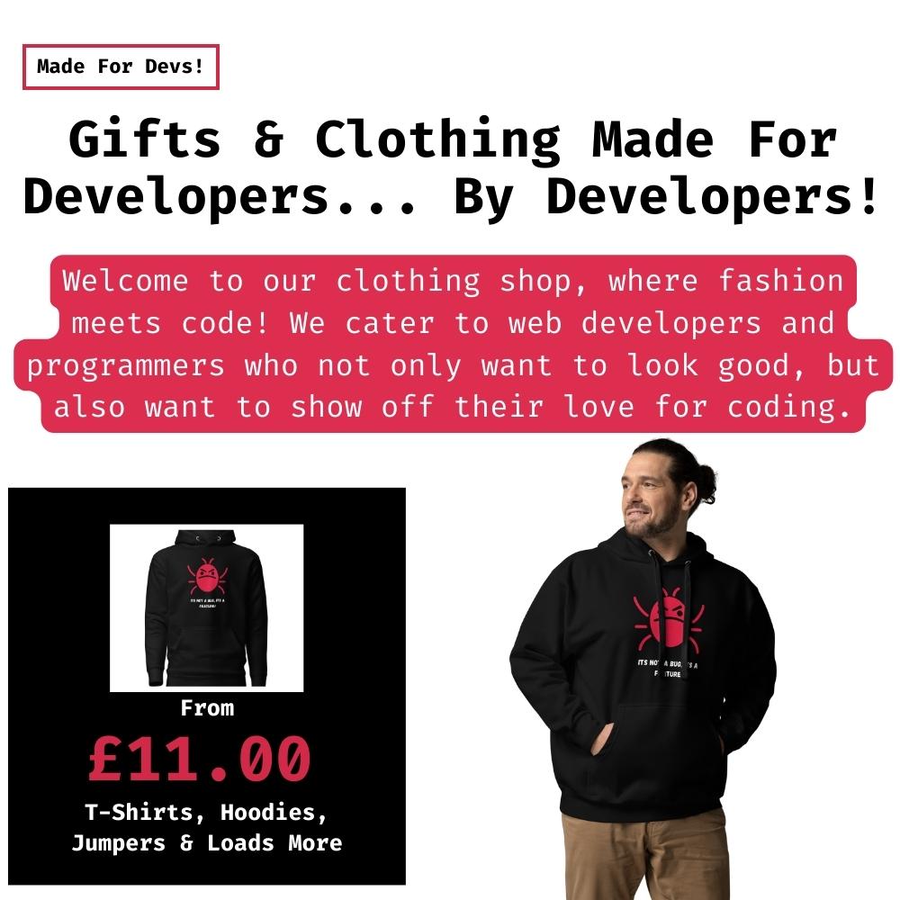 Gifts & Clothing Made For Developers... By Developers!